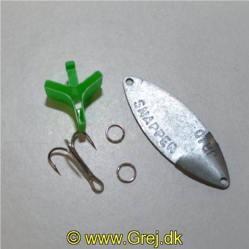 Den originale JACK RAPID Snapper - 10 gram - Blank/Umalet - Usamlet, men med krog og springringe