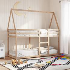 vidaXL køjeseng uden madras 90x200 cm massivt fyrretræ