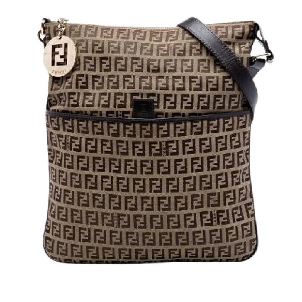 Fendi Vintage Pre-owned Canvas Crossbody Taske - Vintage - Dame - Brun - ONE SIZE - Uld