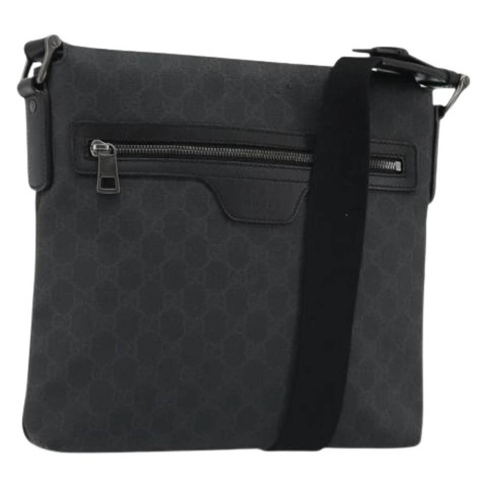 Gucci Vintage - Pre-owned Vintage GG Canvas Axelremsväska Vintage - Dam - ONE Size - Läder