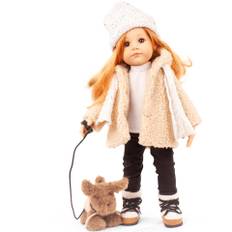 Hannah med hunden Polly, Stående dukke (50 cm)