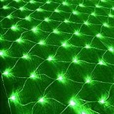 lysdioder ljusnät utomhus, nät ljuskedja 8 lägen, vattentät ljusslinga i mesh, för julgran jul fest trädgård inomhusdekorationer（Grön, 8x10m 2600LED）