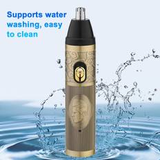 3-in-1 Electric Reciprocating Shaver Nose Hair Trimmer Vintage Barber Clippers gyllene