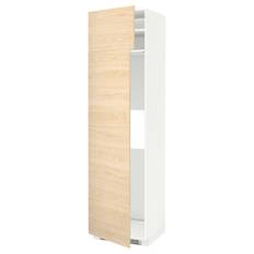 METOD hs f kyl el frys m 2d, vit/Askersund ljus askmönstrad, 60x60x220 cm