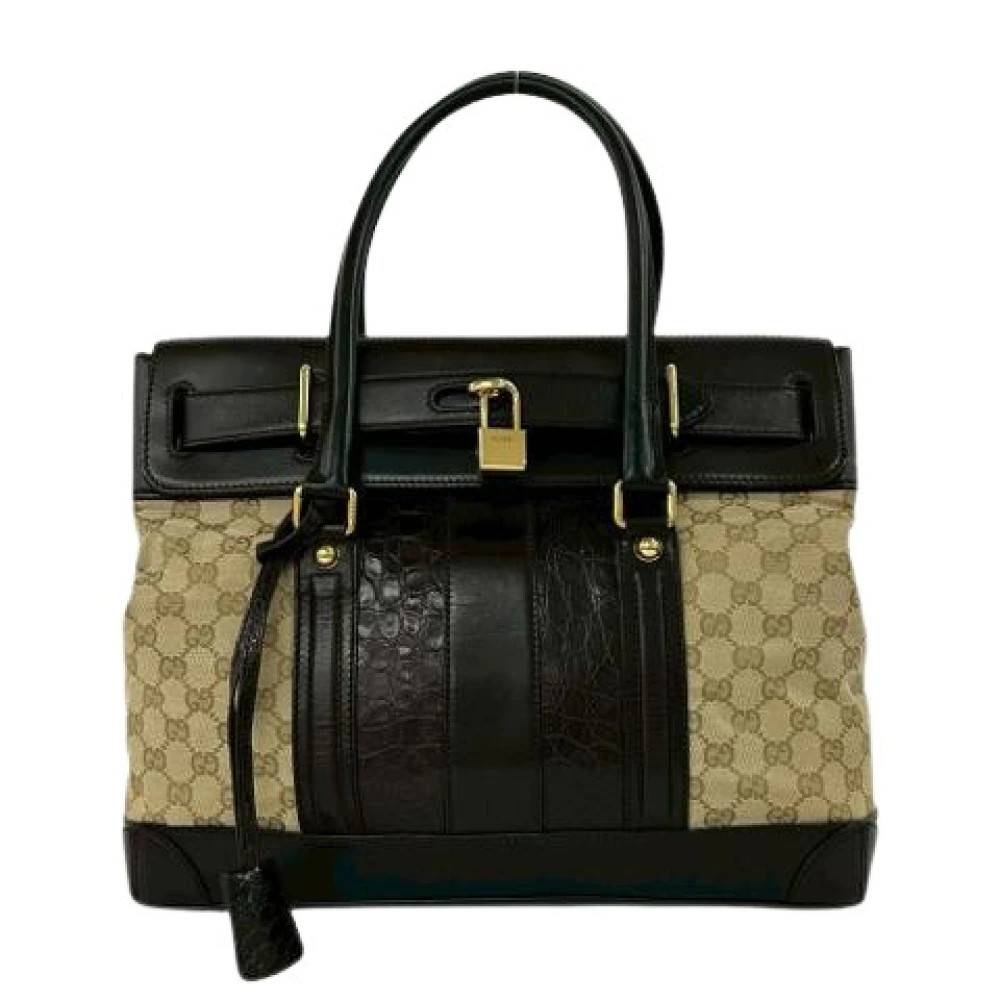 Gucci Vintage Pre-owned Vintage Boston Bag - Vintage - Dame - Beige - ONE SIZE - Uld