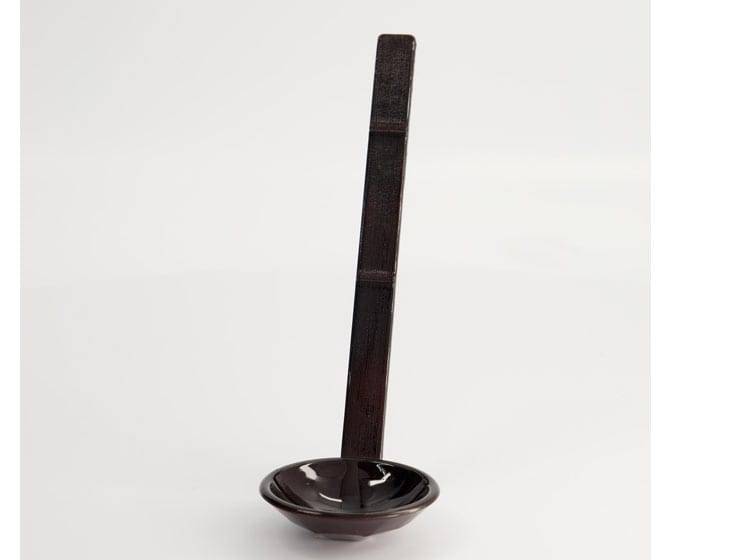 Ramen ske brun 19 cm Japansk suppeske i ABS - Skeer