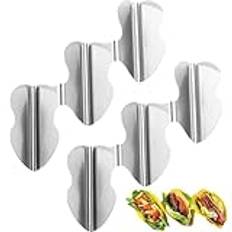 2 st pannkakshållare tillbehör rostfritt stål tacos skalhållare tortillahållare kryddställ diskställ bakställ burrito tortillas hem