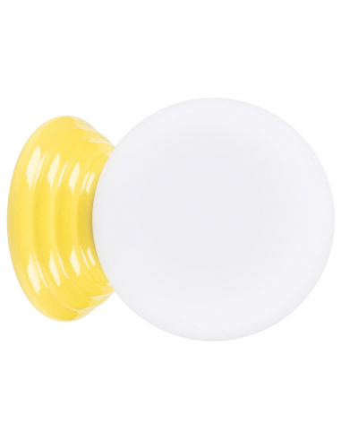 ZORI Badeværelseslampe loft/væg i keramik og glas Ø12 cm 1 x G9 - Gul