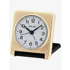 Seiko Clocks Gold Travel Beep Alarm Clock QHT015G