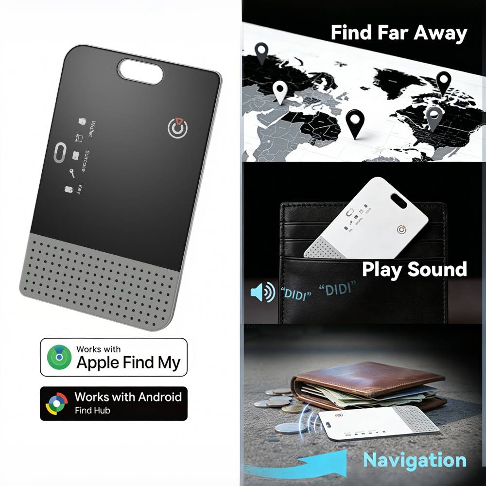 2026NEW 1.7mm Wallet Tracker Wireless Charging Locator for Google Find Hub & Apple Find My Global Tracking Anti-lost Smart Tag