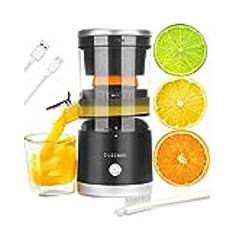 DUSENHO Citronpress elektrisk apelsinpress, bärbar USB-laddad juicepress, juicepress för apelsin, citroner, citrusfrukter