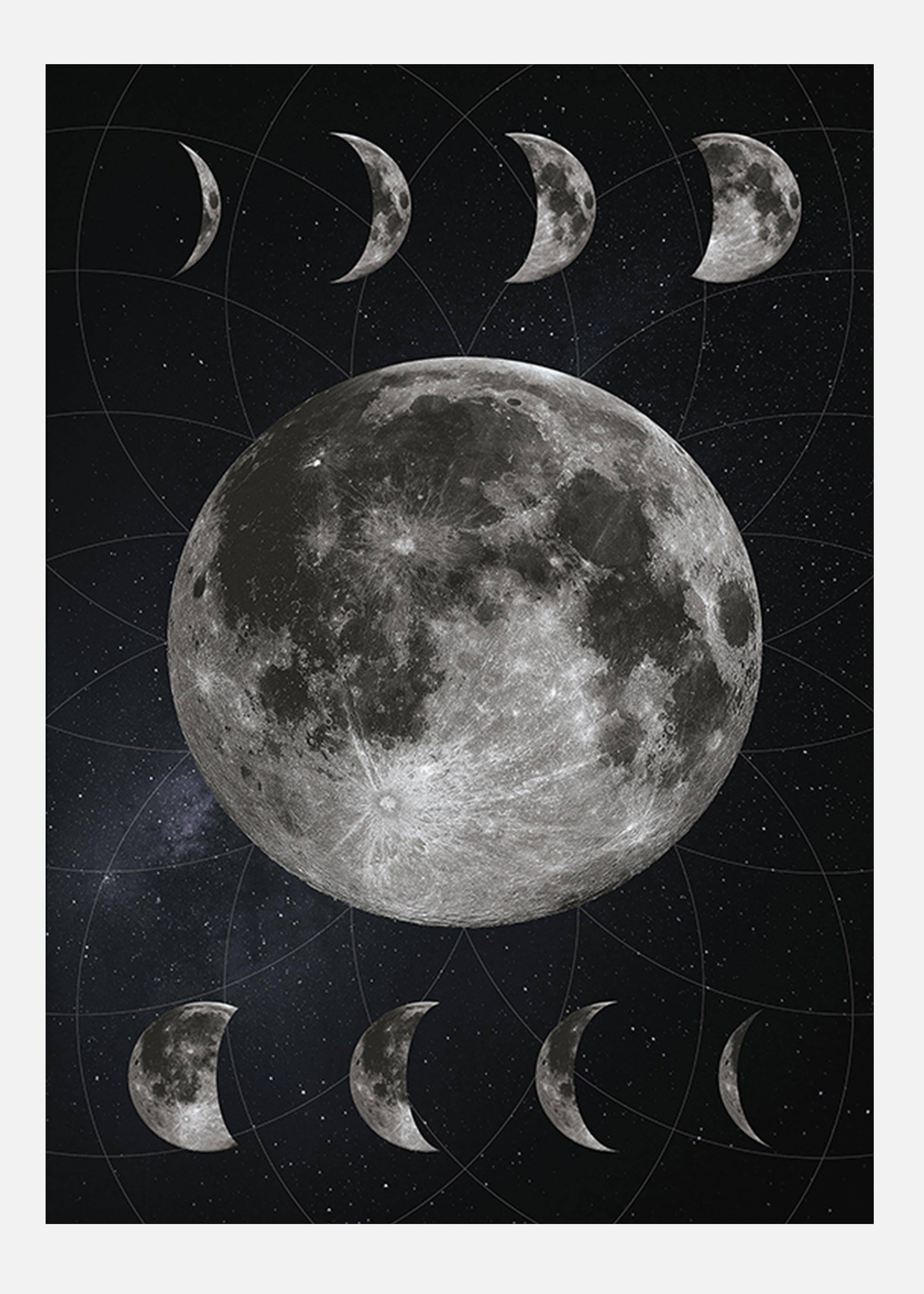 Moon Phases Canvastavla (100x140 cm)