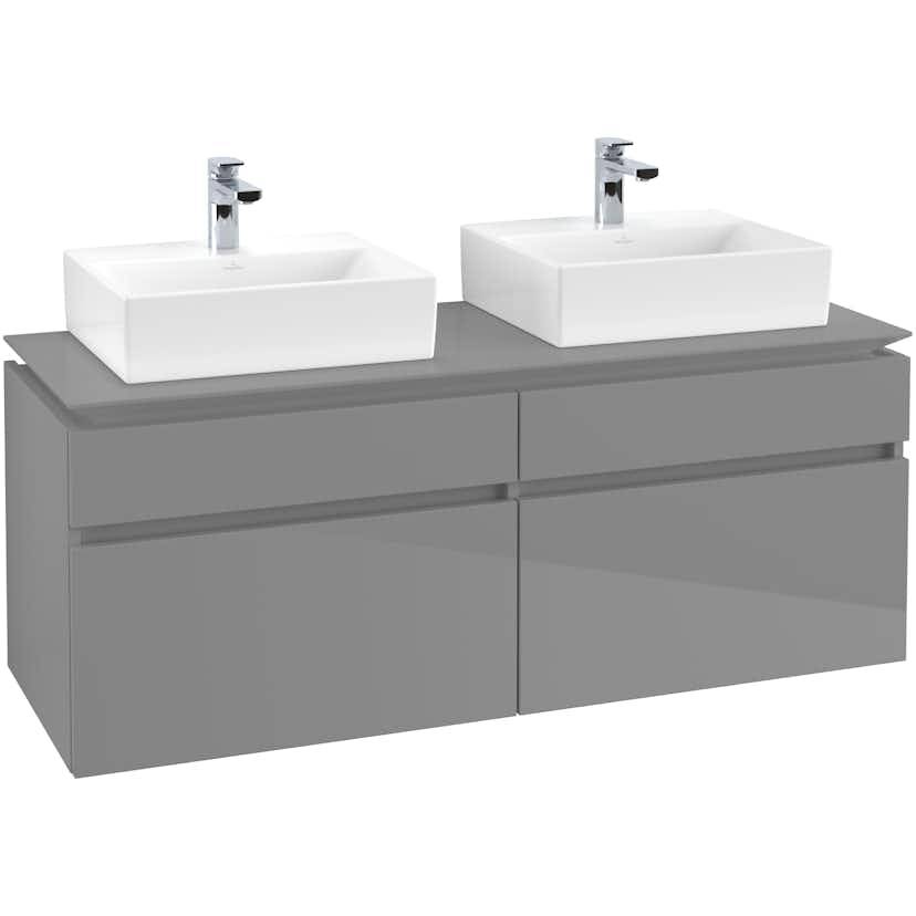 Tvättställsskåp Villeroy & Boch Legato 1400 med 4 Lådor för Två Tvättställ