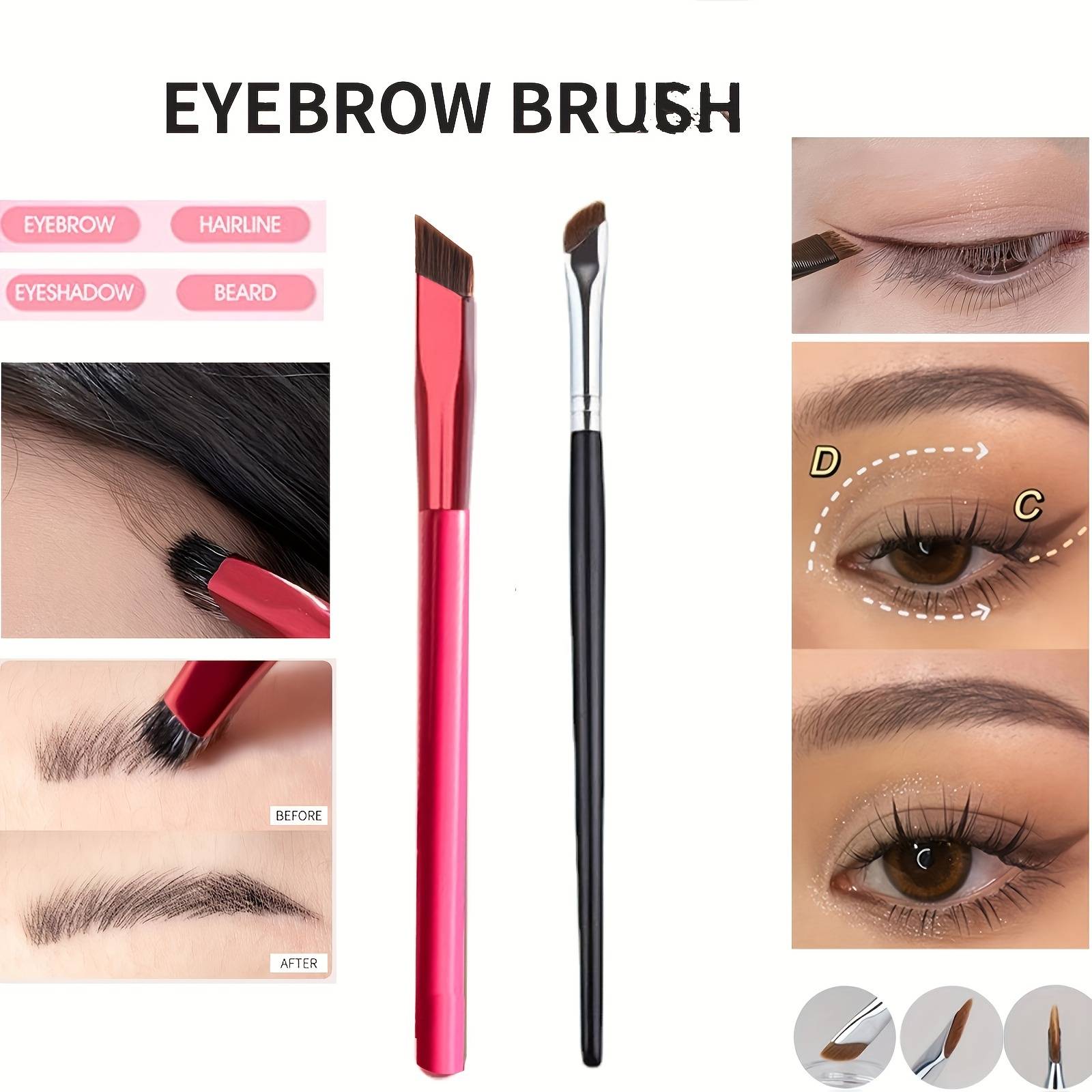 TEMU Multi-functional Square Concealer Brush, Angled Eyebrow Brush, Hairline Portable Makeup Brush