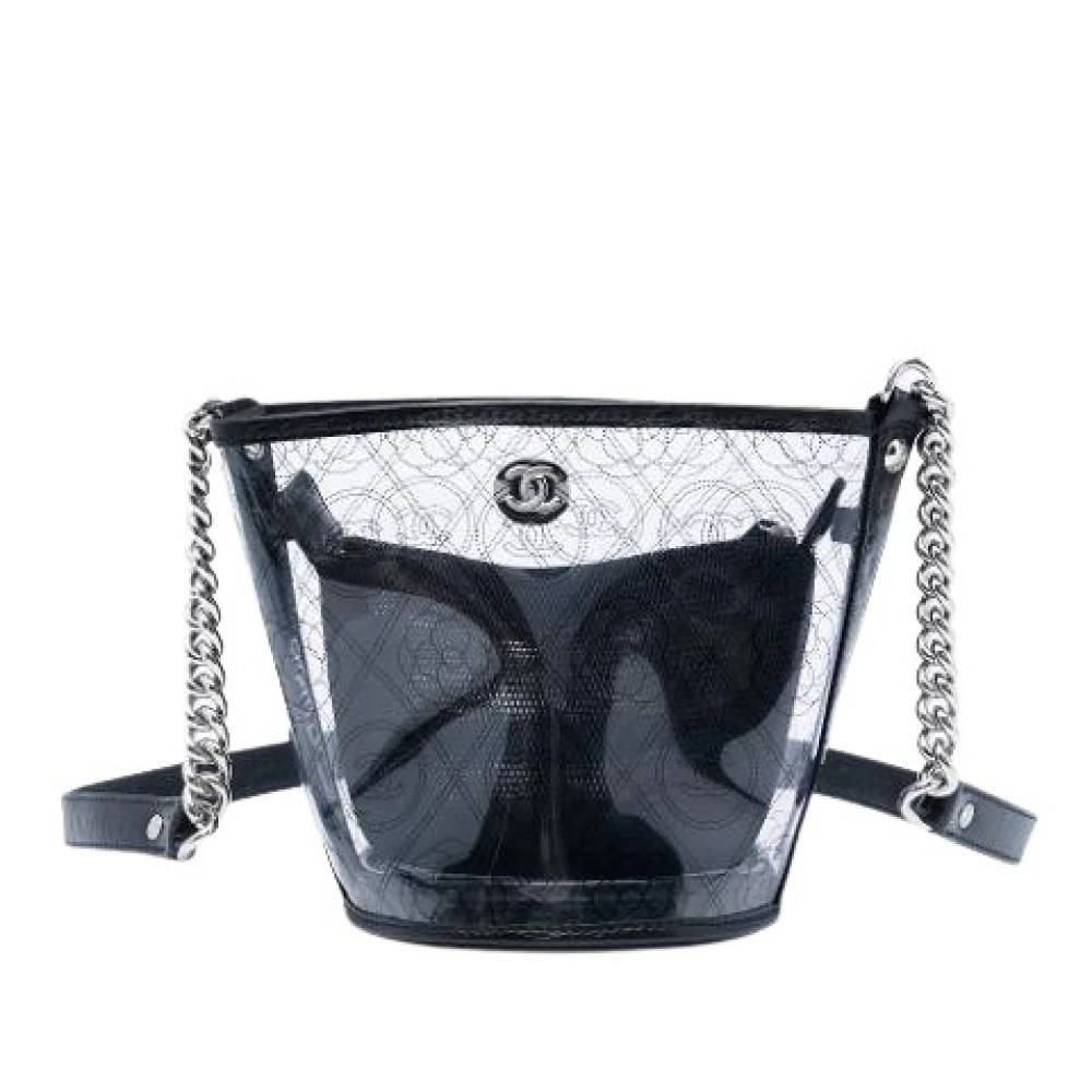 Chanel Vintage Pre-owned PVC Bucket Bag - Vintage - Dame - Sort - ONE SIZE - Uld