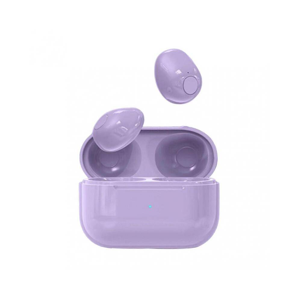 (Purple) Mini Size Wireless Earphone Noise Reduction Ergonomic Design Ultralight Easy Connect Bluetooth-compatible In-ear Earbuds