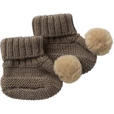 Name It Walnut Wrilla Uld Strik Futter Med Pom Pom - Str. 50-56