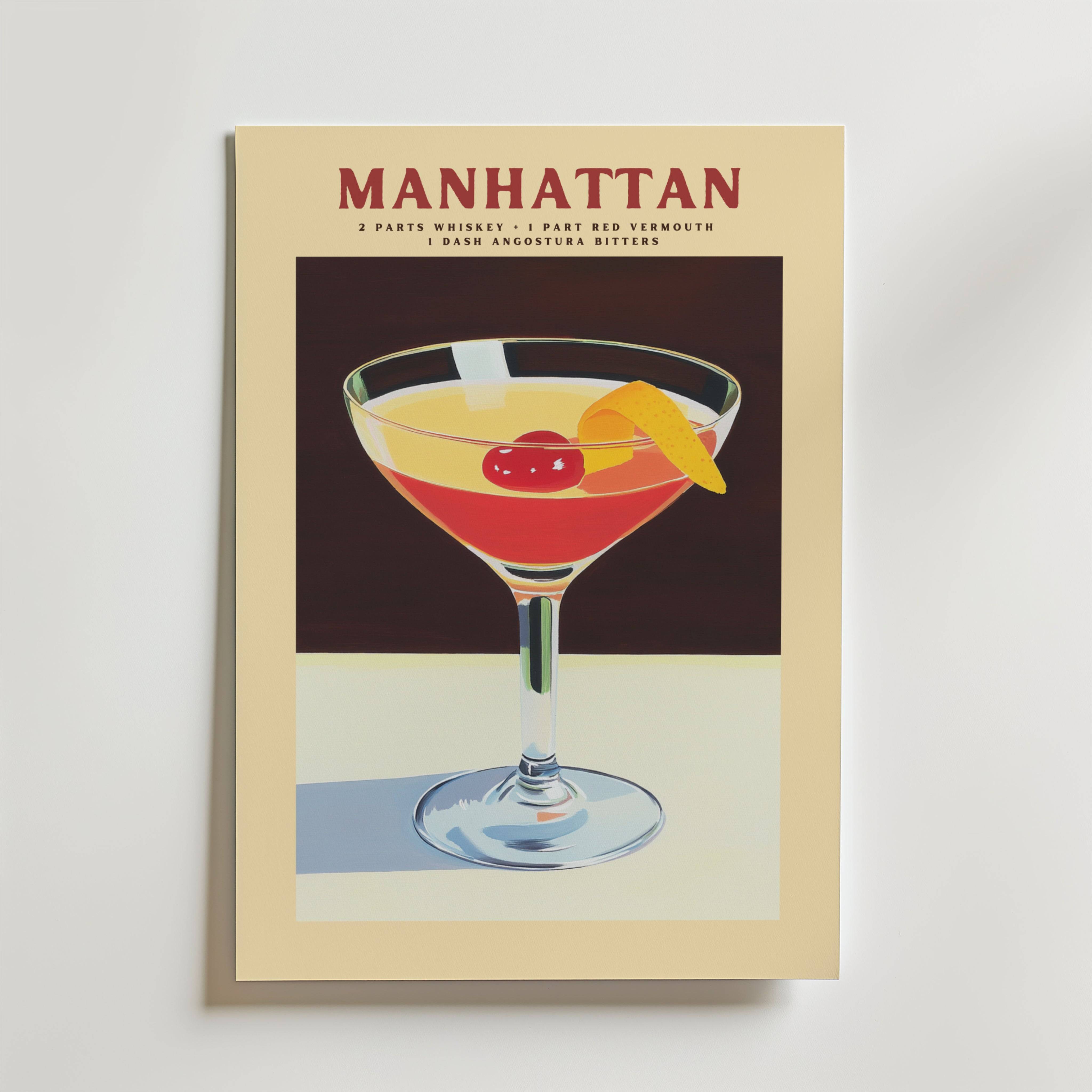 Manhattan Drink Poster - Fine Art Poster 21x30 cm