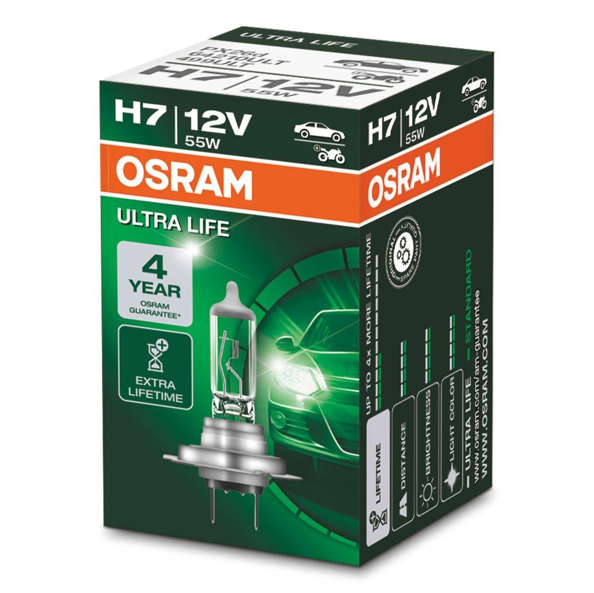 OSRAM Glødepære VW,MERCEDES-BENZ,OPEL 64210ULT Glødelampe,Pære, fjernlys