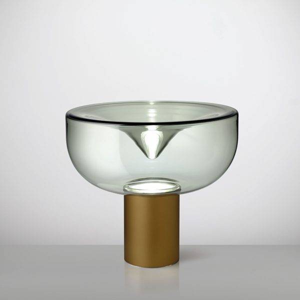Aella Mini bordlampe fra Leucos - Smoke gray / mat bronze