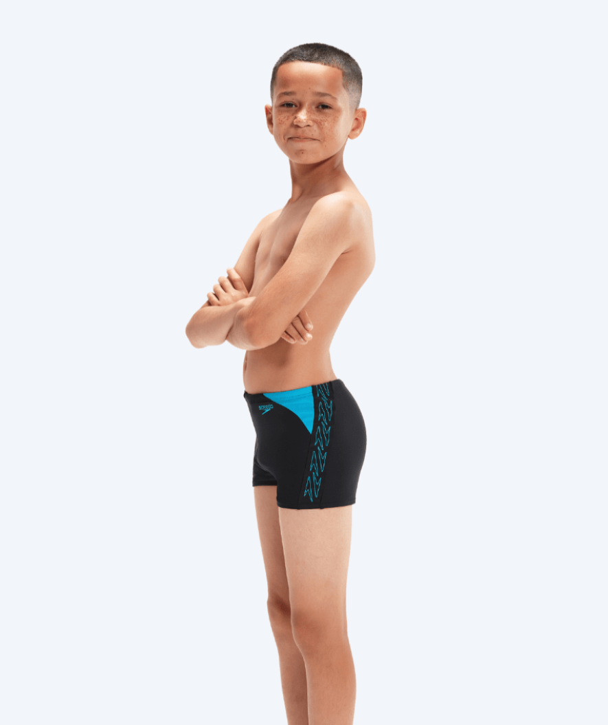 Speedo aquashorts för pojkar - Hyperboom Splice - Svart/Blå