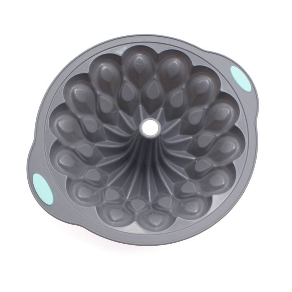 Silikone riflet Bundt-form med non-stick-belægning, fleksibel, 12-kops