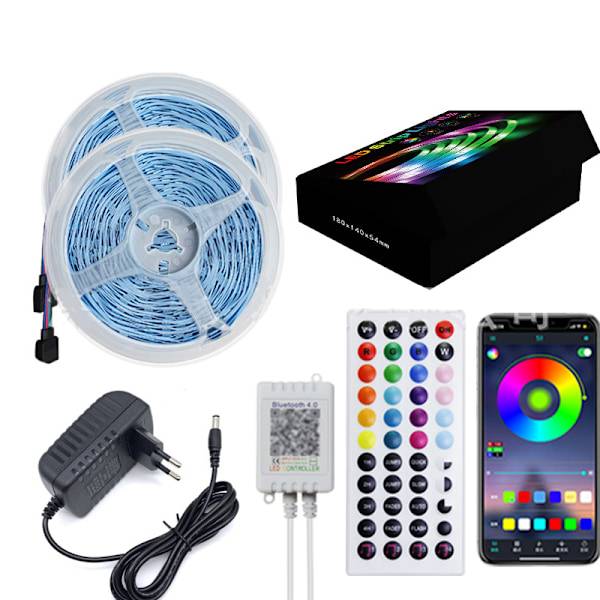 5M LED-ljusslinga med Bluetooth-appstyrning