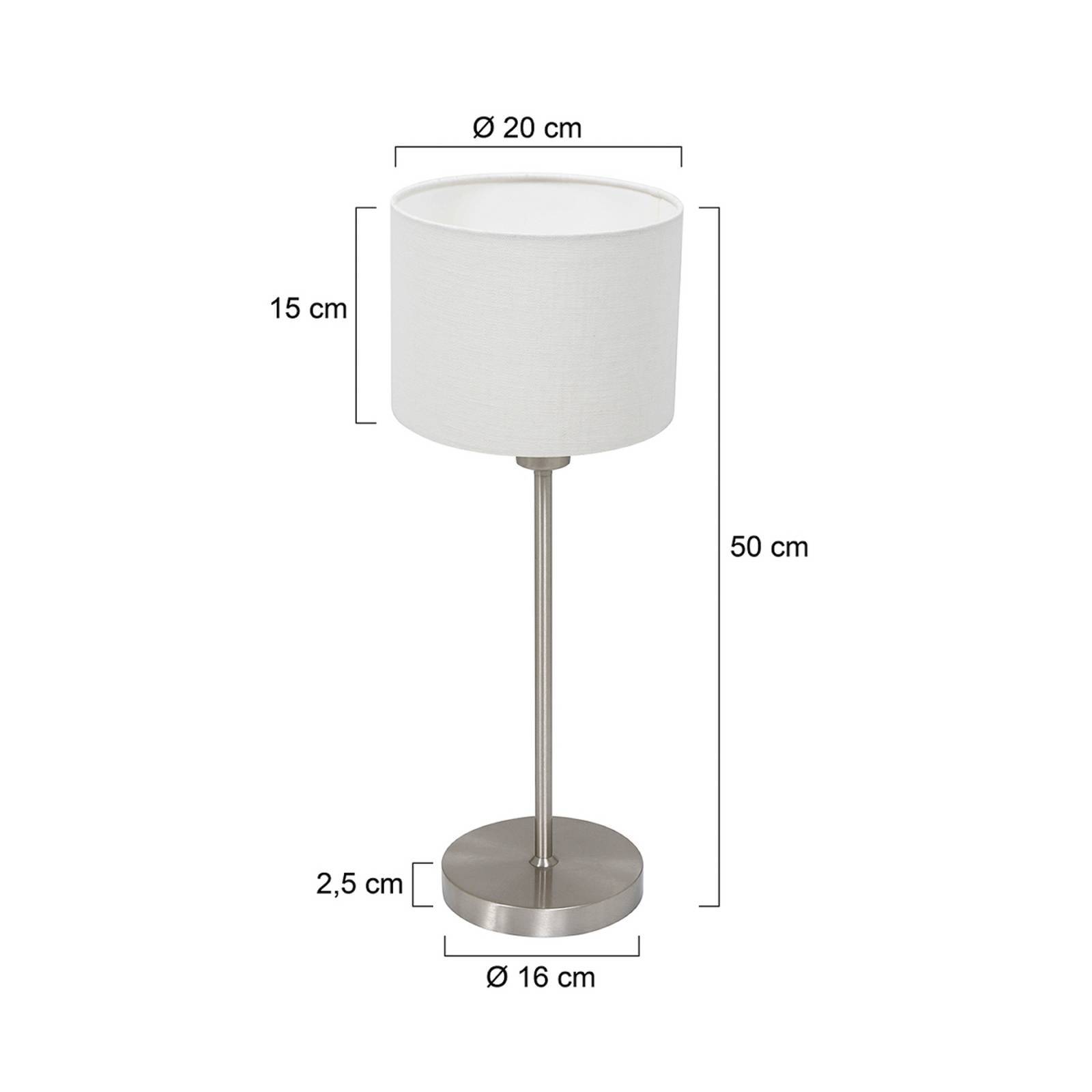 Mexlite Bordslampa Noor, Aluminium / grå / zink, Vardagsrum / matsal, Metall, Bordslampa