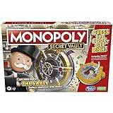 MONOPOLY Hemligt valv brädspel för barn i åldrarna 8 och uppåt, familjebrädspel för 2-6 spelare, inkluderar valv