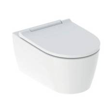 Geberit ONE WC-Set - Wand-WC Tiefspüler, geschlossene Form, TurboFlush, mit WC-Sitz, weiß, KeraTect