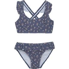 Color Kids Bikini W. Short Skirt, AOP Stl. 110 fepojkar - Från Magasin - Vintage Indigo (110)
