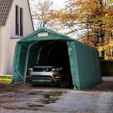 Garagetält 3,3x4,8 m - 2 m inkörshöjd, PVC 800, mörkgrön, inkl. hållfasthet (underlag: jord) - (58315)