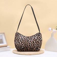 Retro Leopard Print Fashion Minimalist Handbag, Shoulder Bag, Underarm Bag, Unique Dumpling Style - Multicolor