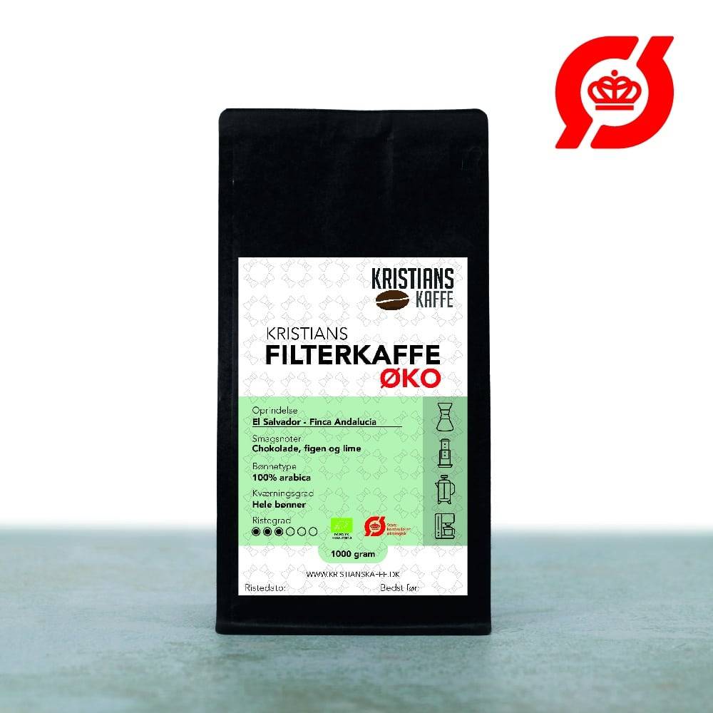 Kristians Filterkaffe ØKO - 250 gram / Hele bønner