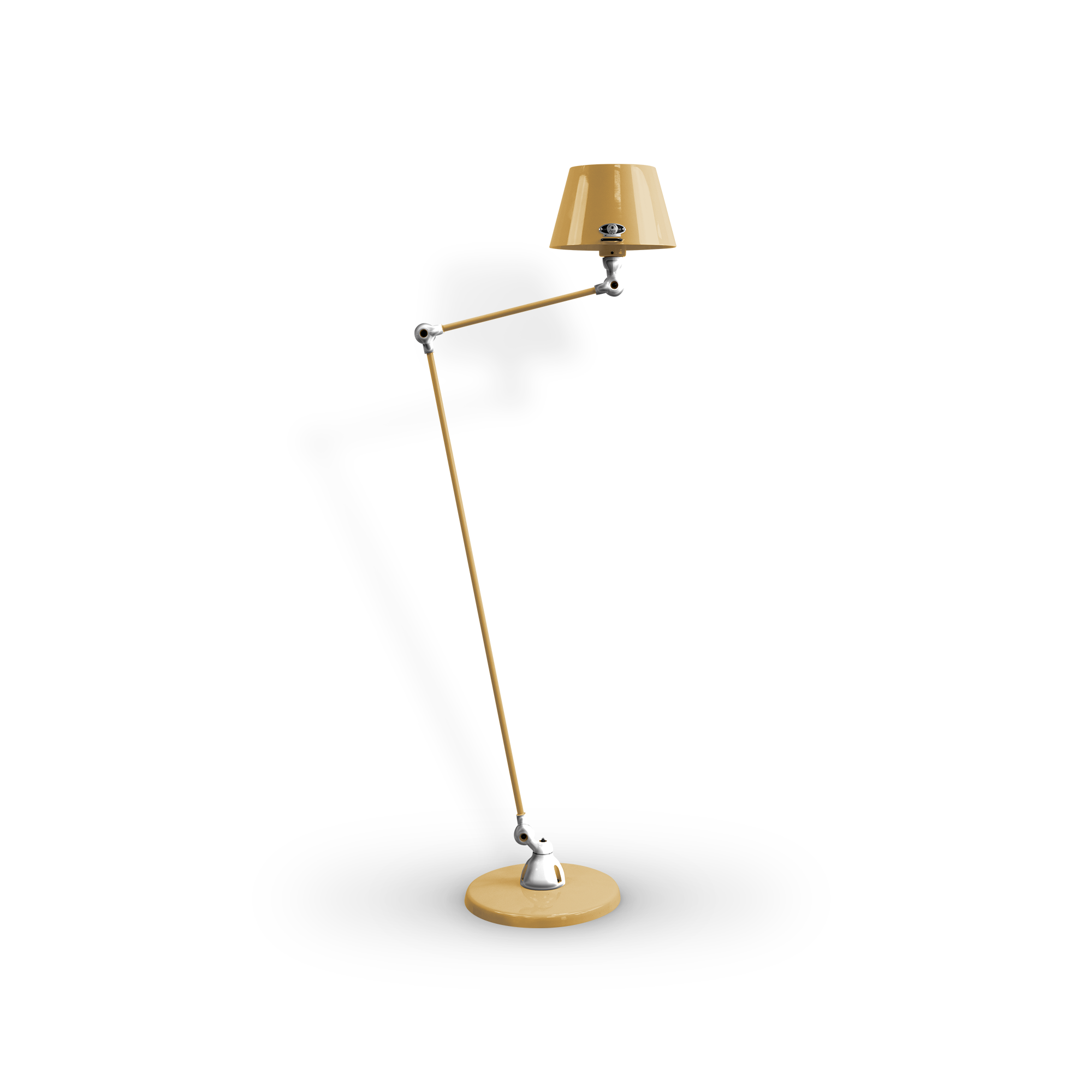 Aicler AID833 gulvlampe fra Jieldé - Pearl gold / Poleret/blank