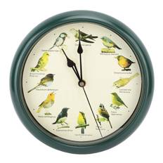 10 Inch Wall Clock Multipurpose Cuckoo Round Silent Punctual Bird Calls Christmas Music Indoor Wall brun