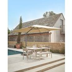 The Ultimate Rectangular Cantilever Parasol Set - Champagne