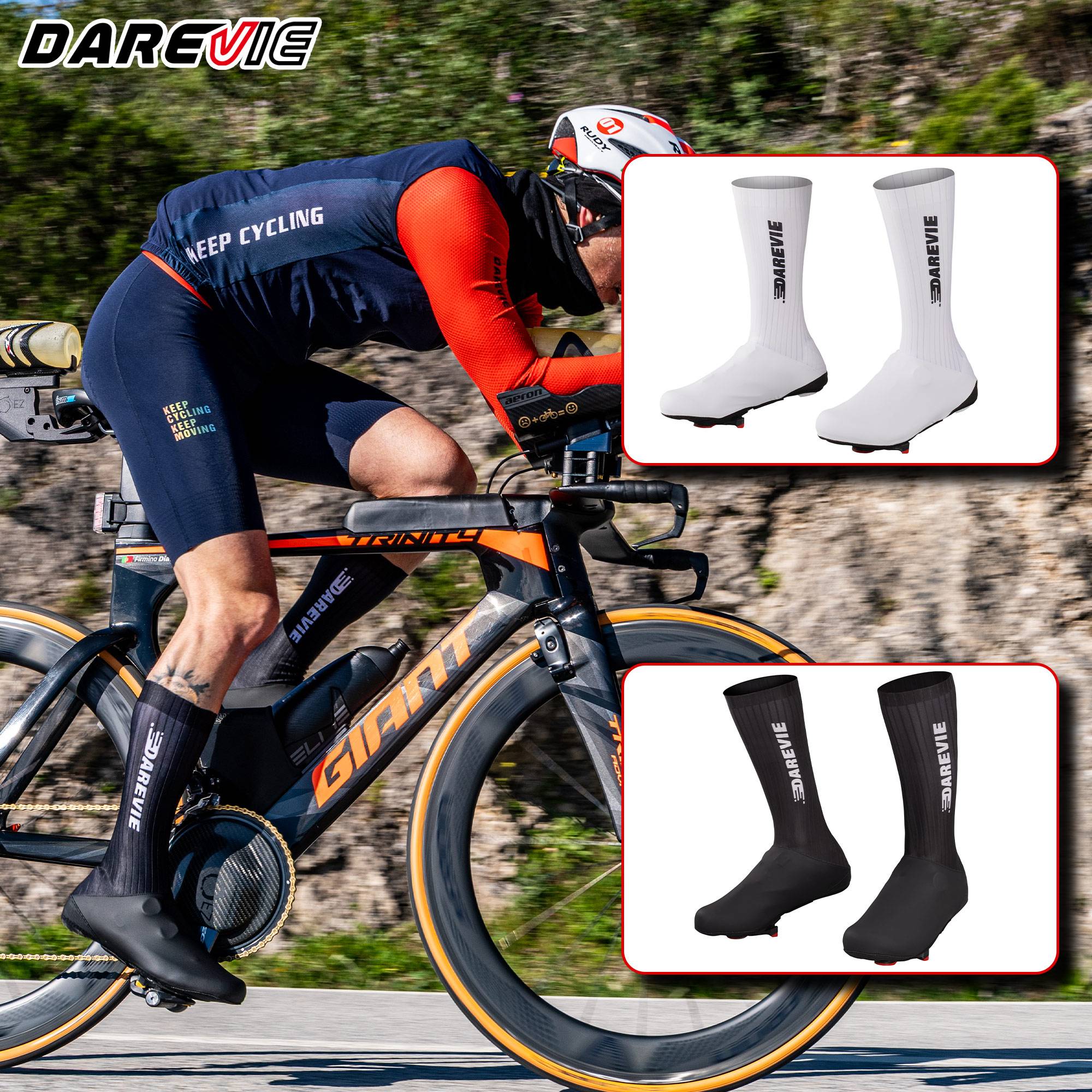 DAREVIE AERO Cycling Shoes Cover Anti-Slip Waterproof Aero Overshoes Cycling Windproof Aero Bike Shoes Cover Bicycle Accessories