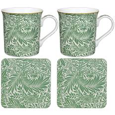 William Morris – Porslinsmugg 2-pack – Larkspur med Underlägg