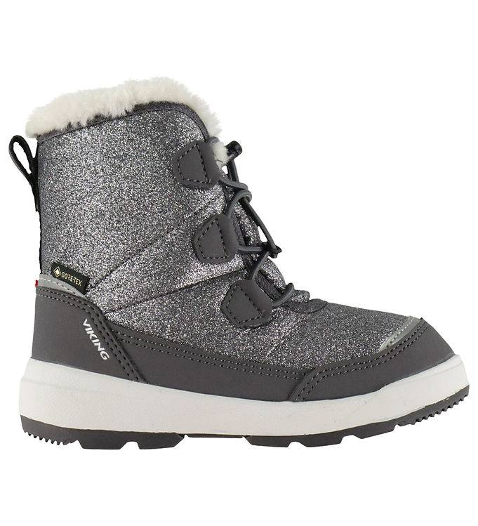 Viking Vinterkängor - Snygga Glitter Varma GTX-dragkedjor - Dark - Viking - 32 - Vinterkängor