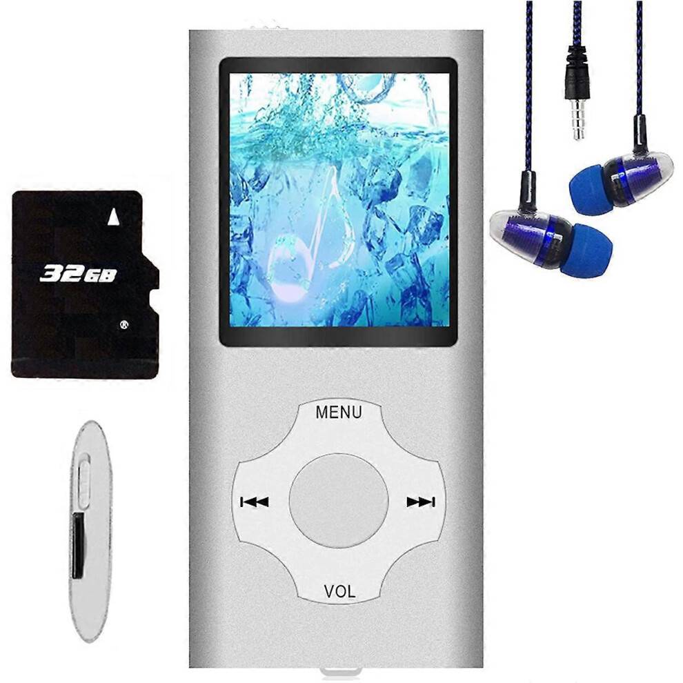 Mp3-afspiller med 8 GB + 16 GB SD-kortslot, understøtter op til 128 GB via SD-kortslot og tilbyder hi-fi-lyd, designet t
