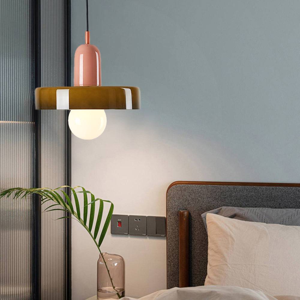 Lumiball Taklampa – Elegant Belyst Hänglampa för Stiliga Interiörer - Rosa+Grön / 25CM