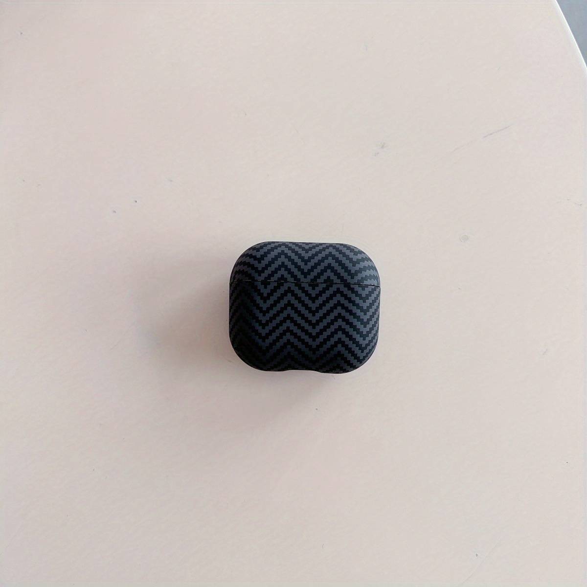 Wavy Black Earphone Case, Carbon Fiber Earphone Cover, Suitable For Airpods 1/2/3/4/pro Headphone Bag