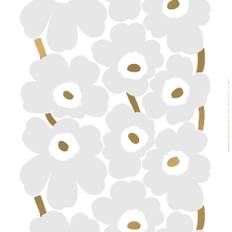 Marimekko Unikko Satin Ljusgrå Tyg