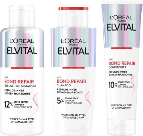 Loreal Paris Elvital Bundle Shampoo 200 ml & Conditioner 150 ml & Rescue Pre-Shampoo 200 ml