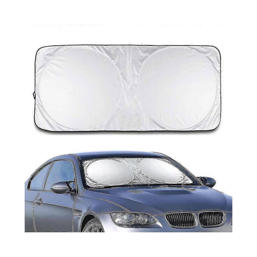 (65.7*37.4inch) Car Sunshade With Storage Bagcar Windshield Sunshade, For Uv And Sun Protection | Car Interior Accessories