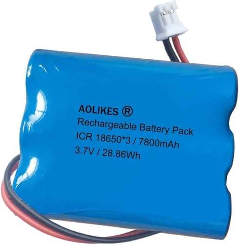 AOLIKES 3,7V 7800mAh uppladdningsbart litiumjonbatteri för Simplehuman ST3026,ST3027, ST3028, BT1080 sensor sminkspegel Ersättningsbatteri 1s3p batteripaket