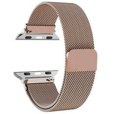 Milanese loop rem til Apple Watch-rem 44mm 40mm 45mm 49mm 41mm 38mm 42mm 44mm Armbånd iwatch Series 9 3 6 5 SE 7 8 Ultra 2 starlight - Rose gold