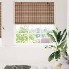 vidaXL Fönsterpersienn Geometriskt Brun 150 x 220 cm Bambu