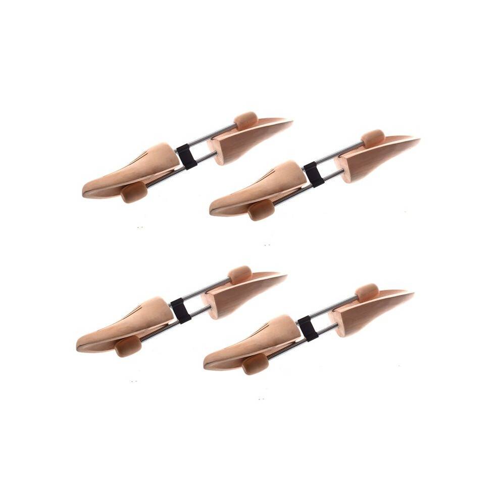 4 Pair Unisex Wooded Shoe Tree Shoe Stretcher Shaper Shoe Care